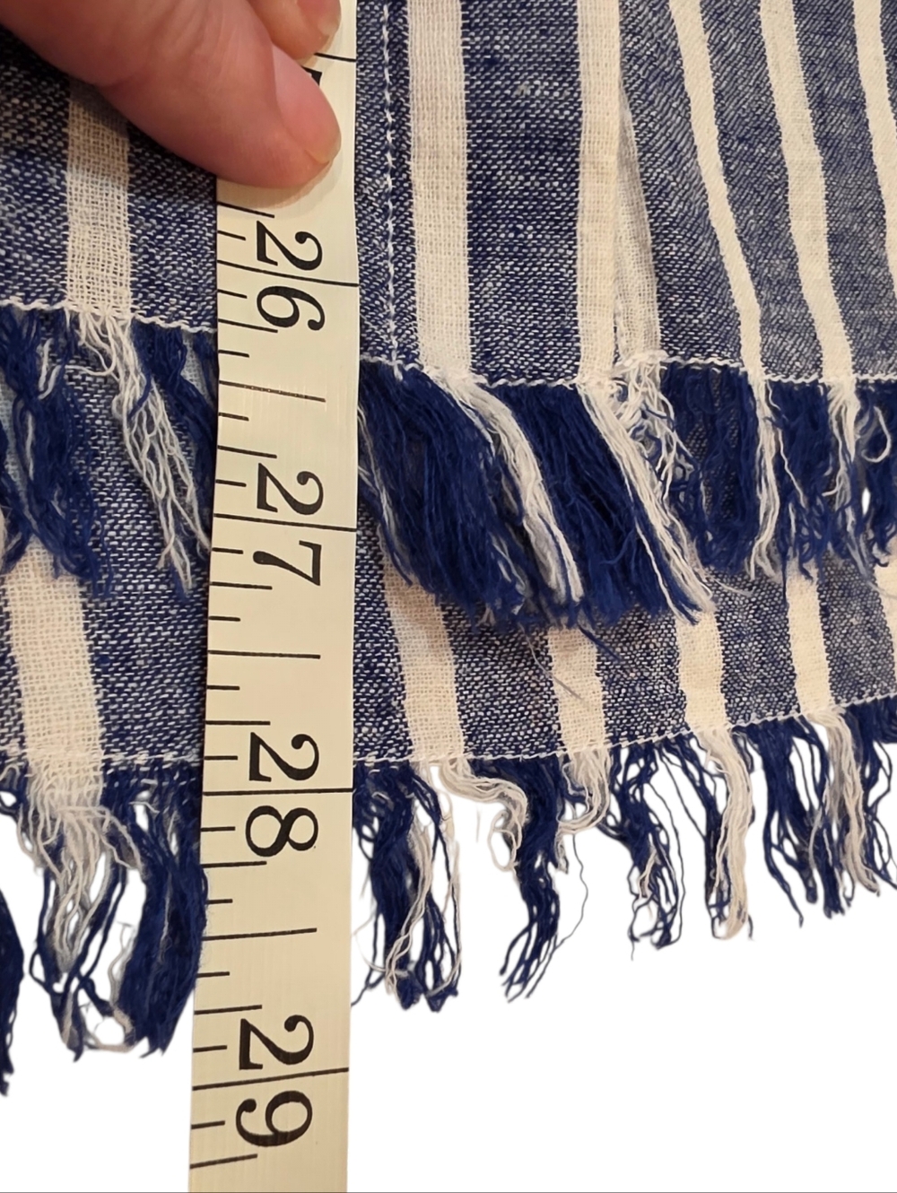 beachlunchlounge Blue & White Striped Button-Down Shirt Size Small - Picture 6 of 7